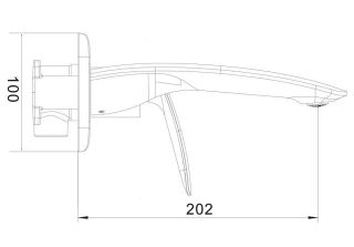 Встраиваемый смеситель для раковины Rose R1141 хром Встраиваемый смеситель для раковины Rose R1141 хром