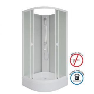 Душевая кабина Niagara Promo P100/26/MT/BK 100x100 см без крыши профиль белый стекло матовое