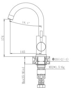 Смеситель для кухни Haiba HB72304-3 сталь