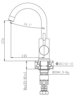 Смеситель для кухни Haiba HB72304-3 сталь Смеситель для кухни Haiba HB72304-3 сталь