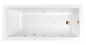 Гидромассажная ванна Whitecross Wave Slim 0111.170070.100.RELAX.GL 170x70см Relax золото