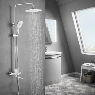 Душевая стойка Shevanik S8136F белый/хром Душевая стойка Shevanik S8136F белый/хром