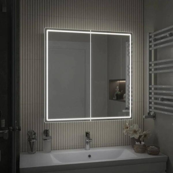 Зеркальный шкаф с подсветкой Vigo Geometry 221 80 см