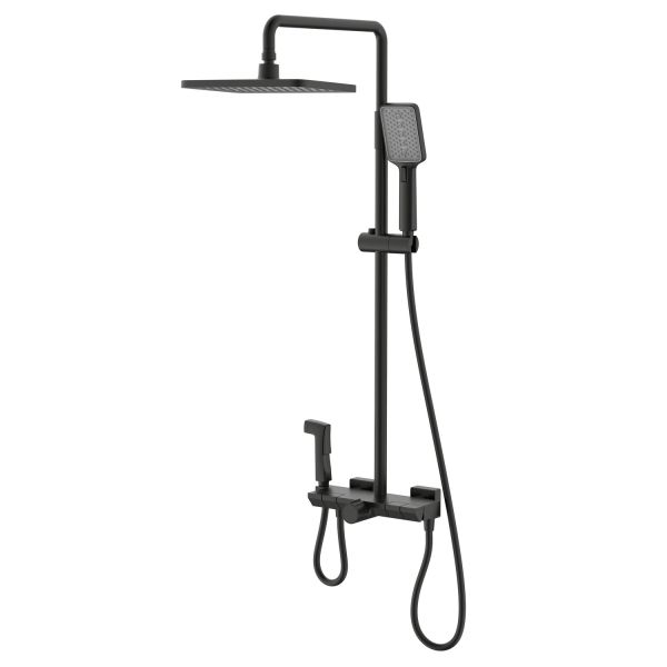 Душевая стойка Black&White Universe 7016B чёрный матовый