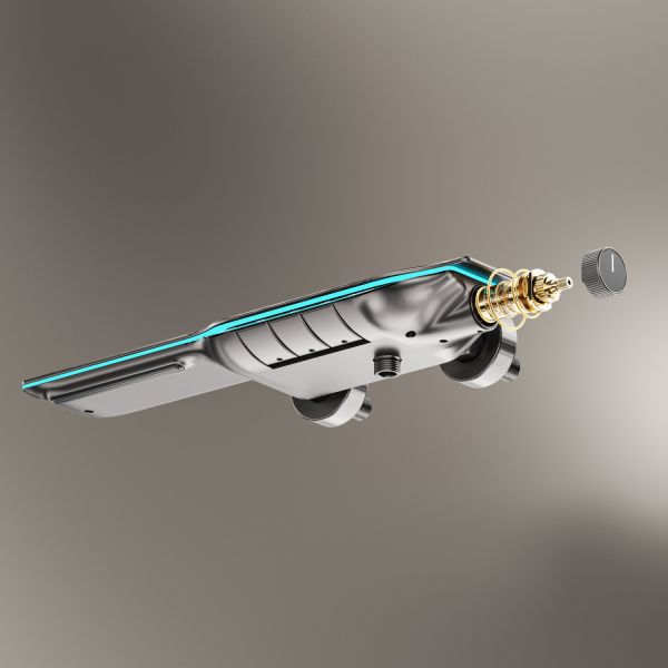 Душевая стойка Black&White Universe 7023MG оружейная сталь