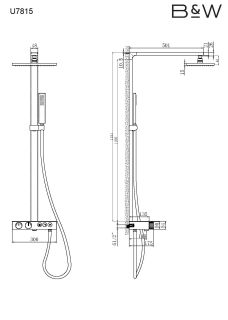 Душевая стойка Black & White Seasons 78150U