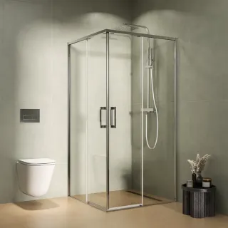 Душевой уголок Kerama Marazzi Линдо LN.100.SSD.CR 100x100 см профиль хром стекло прозрачное