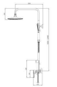 Душевая стойка Haiba HB24814-7 чёрный матовый