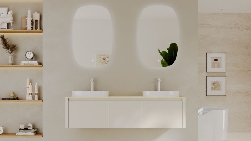 Тумба с раковиной Black&White Universe 9161600-2 Double 160 см бежевый