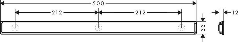 Декоративная планка для аксессуаров Hansgrohe WallStoris 27902670 матовый чёрный