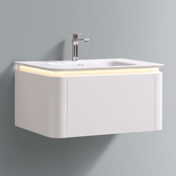 Тумба с раковиной Black&White Universe 925700 70 см молочный белый матовый