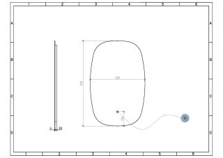 Зеркало с подсветкой Black&White Universe 925.MR0 58 см