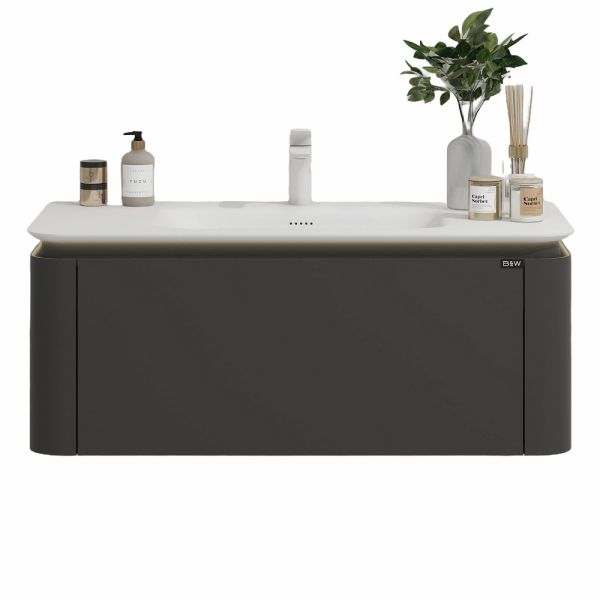 Тумба с раковиной Black&White Universe 9351200 120 см серый