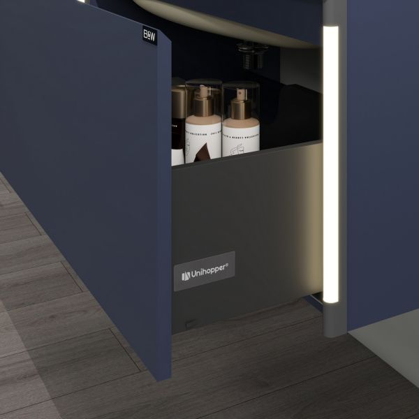 Тумба с раковиной Black&White Universe 9451000 100 см синий