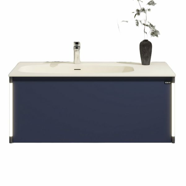 Тумба с раковиной Black&White Universe 9451000 100 см синий