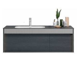 Тумба с раковиной Black&White Universe 9501200 120 см серый матовый