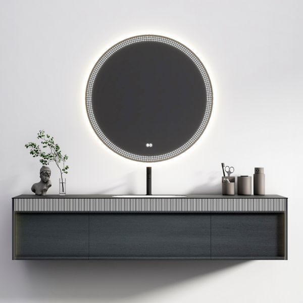 Тумба с раковиной Black&White Universe 9501600 160 см серый матовый