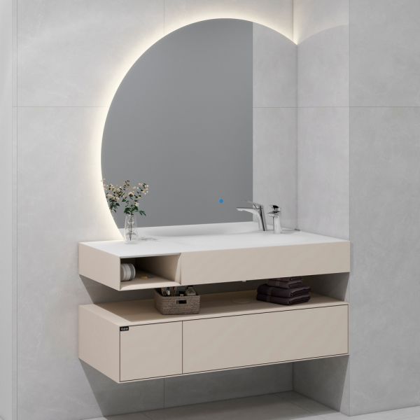 Тумба с раковиной Black&White Universe 9551200R 120 см бежевый