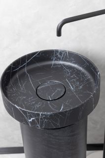 Пьедестал для раковины Armadi Art Sole Corian 801-Base-BWood чёрный Пьедестал для раковины Armadi Art Sole Corian 801-Base-BWood чёрный