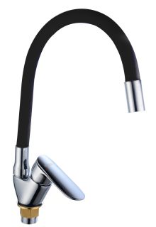 Смеситель для кухни BOOU B8274-10F-E307A хром/чёрный Смеситель для кухни BOOU B8274-10F-E307A хром/чёрный