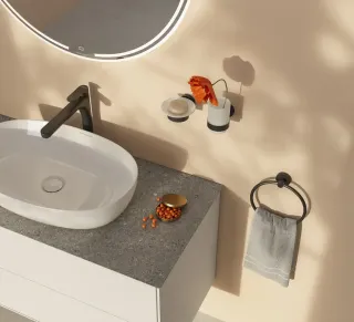 Полотенцедержатель Kerama Marazzi Изола IS.04.KM.BLK.M чёрный матовый