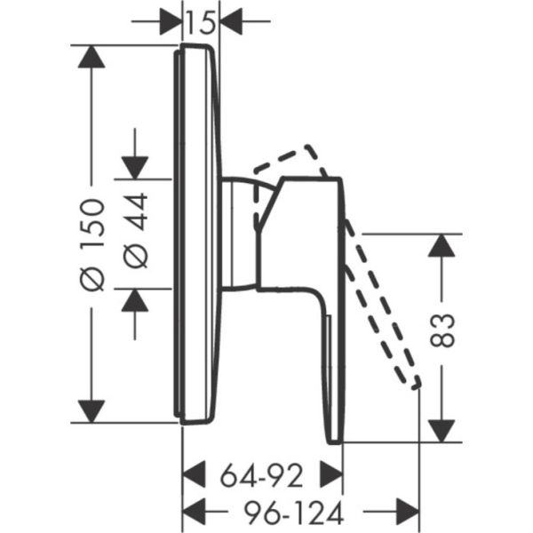 Смеситель для душа Hansgrohe Vernis Blend 71667670 черный