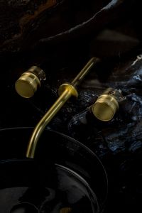 Встраиваемый смеситель для раковины Boheme Prestige 152-2-MG-PR золото матовое
