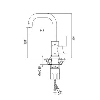 Смеситель для раковины Maretti Project Black PB32RP56, черный Смеситель для раковины Maretti Project Black PB32RP56, черный
