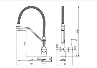 Смеситель для кухни Rav Slezak Seina SE918.5/10 хром черный Смеситель для кухни Rav Slezak Seina SE918.5/10 хром черный