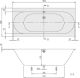 Ванна квариловая OBERON 2.0 180*80 UBQ180OBR2DV-01