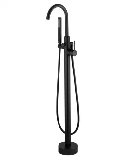 Напольный смеситель для ванны Wonzon & Woghand Stick WW-88649017-MB чёрный матовый