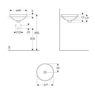 Раковина Geberit VariForm 500.702.01.2 40 см белый