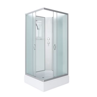 Душевая кабина Niagara Classic 330844QBK 100x80 см профиль хром стекло матовое