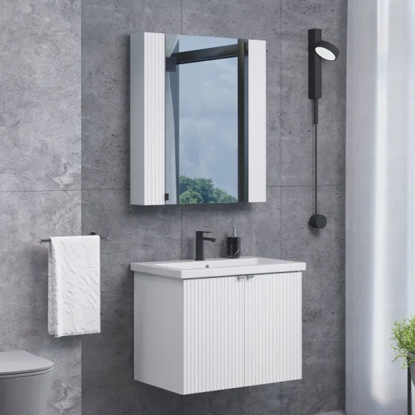 Тумба с раковиной Comforty Лима 00-00001284 70 см белый матовый