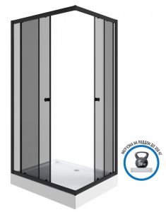 Душевой уголок Niagara NG-012-14QT с поддоном 120x80см чёрный/тонированное