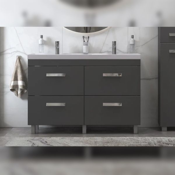 Тумба под раковину напольная Velvex Orlando tn.ORL.CLA.120.4Y графит, 120 см Тумба под раковину напольная Velvex Orlando tn.ORL.CLA.120.4Y графит, 120 см