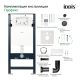 Комплект унитаз с инсталляцией IDDIS Бэйсик (Basic) BASC020i73 клавиша смыва чёрная