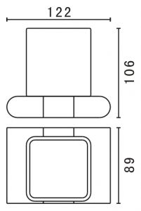 Стакан Art&Max Platino AM-E-3968AL хром