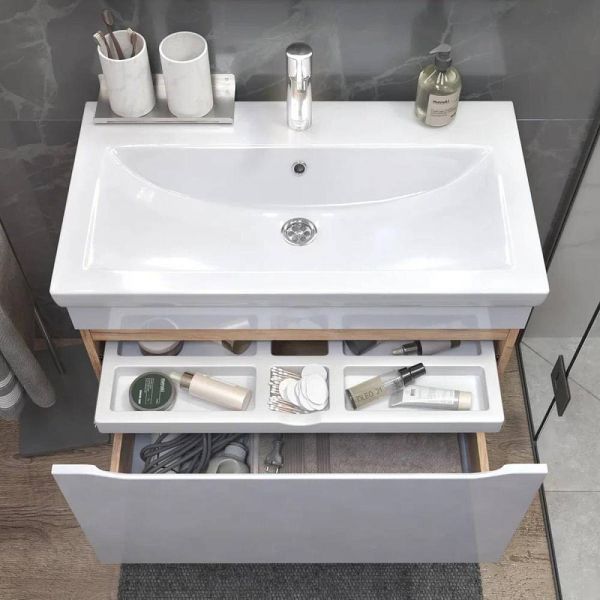 Тумба под раковину подвесная Vigo Grani 166 80 см дуб золотой