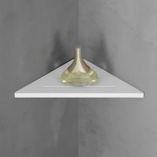 Угловая полочка для ванной комнаты ABBER Stein AS1652 30см белый