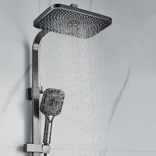 Душевая стойка Shevanik S7036T оружейная сталь Душевая стойка Shevanik S7036T оружейная сталь