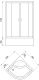 Душевой уголок Royal Bath CK 90x90см хром RB90СK-C-CH