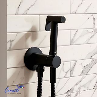 Гигиенический душ со смесителем Ceruttispa БРАЙС SHB (BRAIES SHB) CT12120 чёрный матовый
