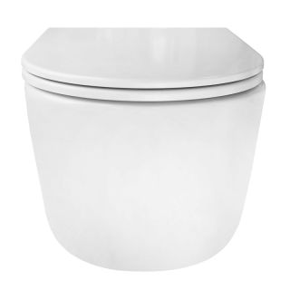 Унитаз подвесной Azario Nata AZ-5102T-WHT безободковый торнадо белый