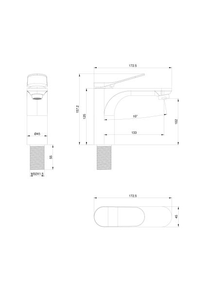 Смеситель для раковины Wonzon & Woghand WW-A40482-CR хром