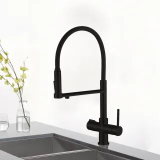 Смеситель для кухни Rose R758H чёрный матовый Смеситель для кухни Rose R758H чёрный матовый
