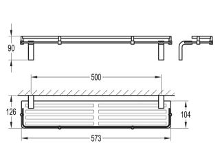 Полка стеклянная, хром Cezares CZR-F-8929
