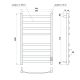 Полотенцесушитель электрический APEXTERMO Umbra UM00185BM 800x500 черный матовый