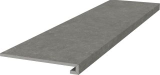 Ступень Kerama Marazzi KM6012G0161RGCF клееная фронтальная Касабланка HP серый тёмный матовый обрезной 33x119.5x0,9