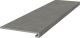 Ступень Kerama Marazzi KM6012G0161RGCF клееная фронтальная Касабланка HP серый тёмный матовый обрезной 33x119.5x0,9